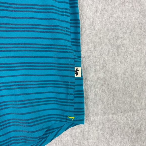 Cotopaxi Shirt Mens M Cambio Button Up Short Sleeve Mineral Blue Stripes - Picture 4 of 6
